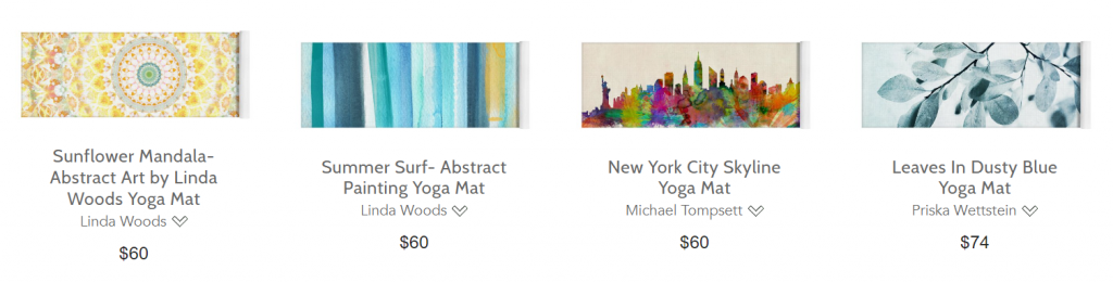 Yoga mat collection on Fine Art America