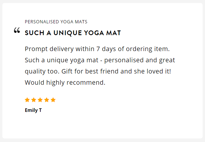Review of yoga mats on Bags Of Love