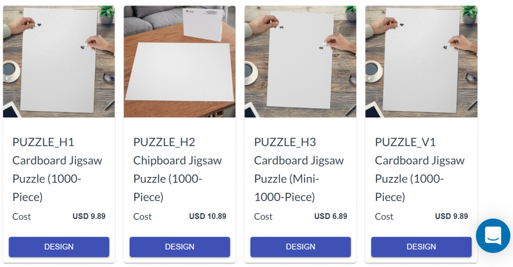 InkPOD's catalog of print on demand puzzles