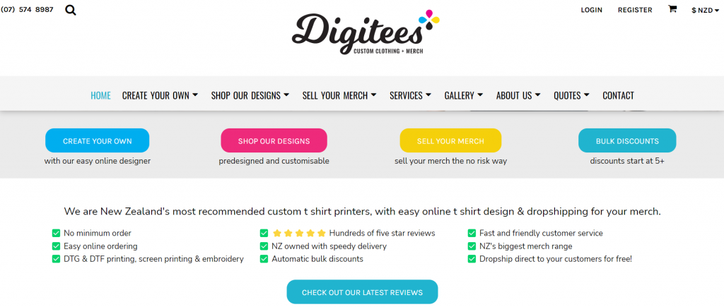 Print On Demand NZ Sites: Digitees