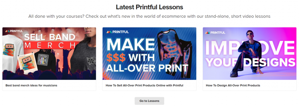 Print on demand lessons on Printful
