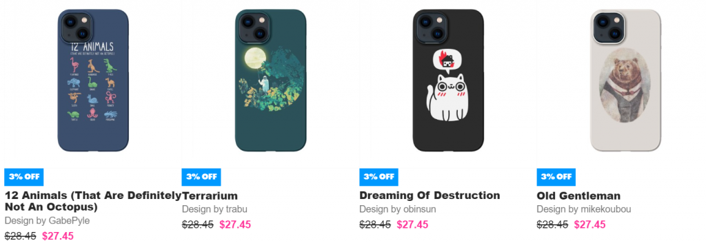 Threadless' selection of printed iPhone cases