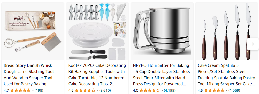Baking products you can promote with Amazon