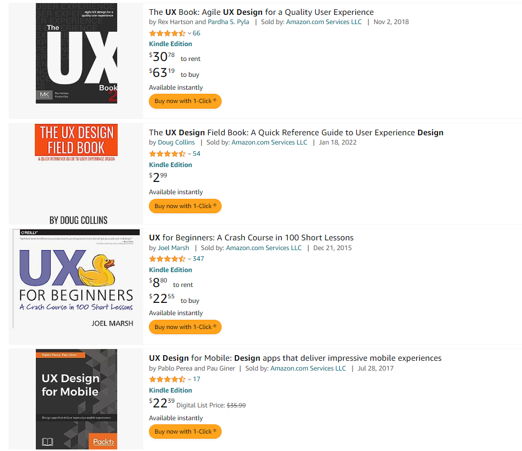 17 Best Side Hustles For UX Designers: Self-publish your own UX design e-book on Amazon KDP