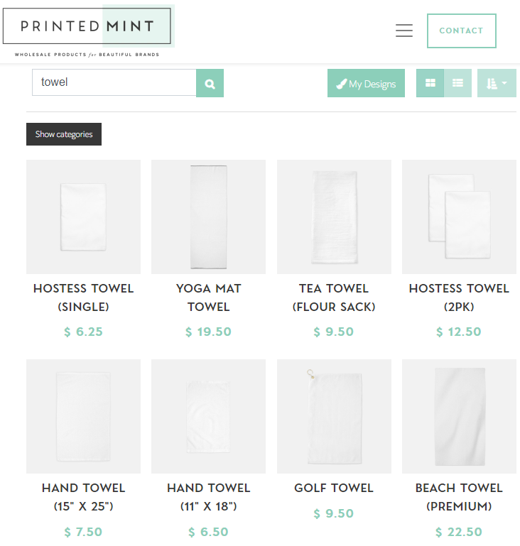 Types of towels you can design on Printed Mint