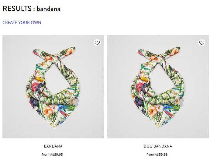 Selection of bandanas on Bags Of Love
