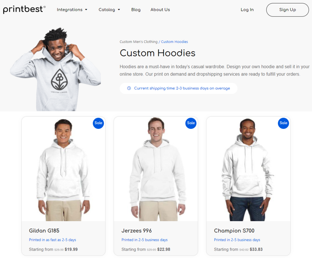 Custom hoodies to design on Printbest