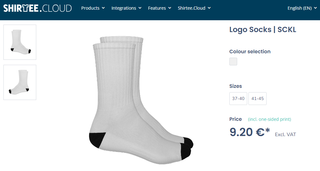 Sell print on demand socks on Shopify with Shirtee
