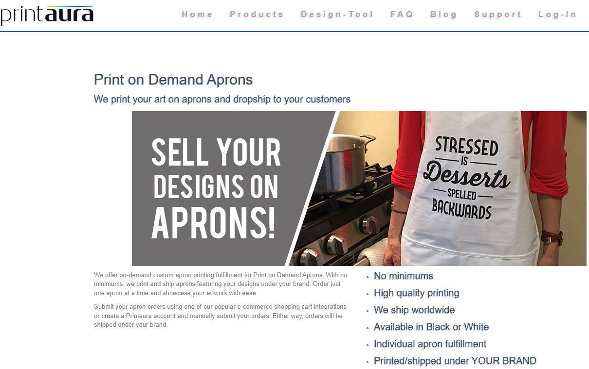 15 Print On Demand Aprons (NO Minimum) – Passive Marketeer